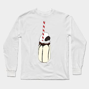 Vanilla Milkshake Mason Jar Long Sleeve T-Shirt